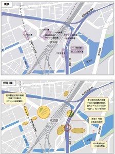 駅前開発新旧比較図　エキサイトよこはま22　