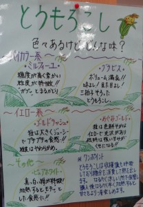 ◇とうもろこしの説明　道の駅 木曽福島20150808 (39)