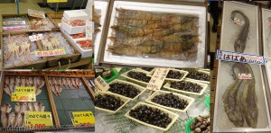 ■店内タナカゲンゲとしじみ若蟹20160122大漁市場なかうら