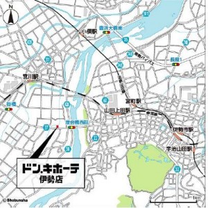 ト゜ンキホーテ伊勢地図