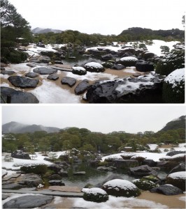 ◆庭園池20160123足立美術館