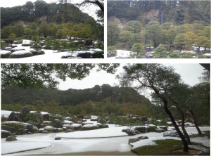 ◆庭園滝20160123足立美術館