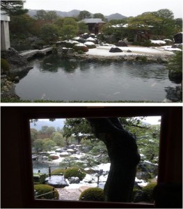 ◆庭園池額縁20160123足立美術館