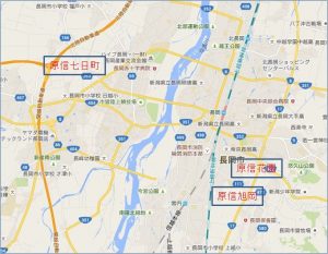 ◇原信３店　地図-1　アクロスプラザ長岡七日町A街区