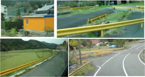 ■黄色ガードレール　バス風景秋吉台～萩20160409 (10)