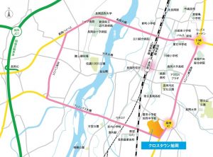 原信上条高畑街区クロスタウン旭岡地図