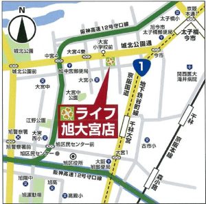 ライフ旭大宮店地図-1